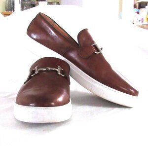 Marc Nolan Brown Boardwalk Shoes Horsebit Loafers Size 15 Casual Leather